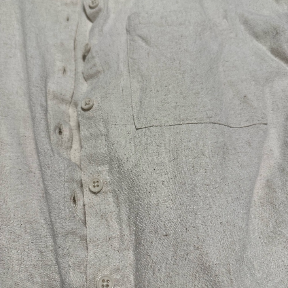 Cream Button-Up Shirt - Picture 3 of 4